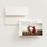 "contemporary photo" - Wedding Thank You Cards in Cloud by Erin Deegan - Front