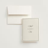 "Sincerity" - Wedding Thank You Cards in Noir by Kimberly FitzSimons - Front