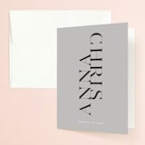 "Show" - Wedding Thank You Cards in Dove Gray by Up Up Creative - Front
