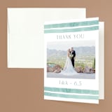 "Tidal Stripe" - Wedding Thank You Cards in Sky by Katharine Watson - Front