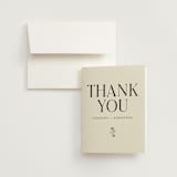 "Floral Emblem" - Wedding Thank You Cards in Cream by Baumbirdy - Front