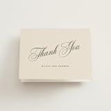 "Modern Romance" - Wedding Thank You Cards in Almond by Eric Clegg - Front
