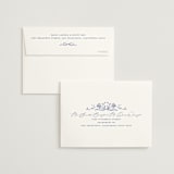 "Daisy Toile" - Wedding Thank You Cards in Blue Willow by Susan Zinader - FREE Recipient Addressing