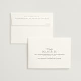 "Tendu" - Wedding Thank You Cards in Creme by Carly Reed Walker - FREE Recipient Addressing