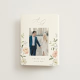 "Garden View" - Wedding Thank You Cards in Peach by Everett Paper Goods - Front