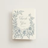 "Wreath In Bloom" - Wedding Thank You Cards in Lake by Leah Bisch - Front