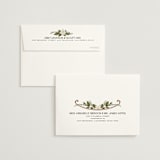 "Vintage Print" - Wedding Thank You Cards in Licorice by GeekInk Design - FREE Recipient Addressing