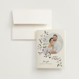 "Sweeping Vine" - Wedding Thank You Cards in Periwinkle by Itsy Belle Studio - Front