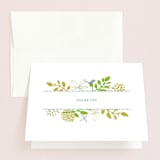 "Fling" - Wedding Thank You Cards in Leaf by Andrea Mentzer - Front