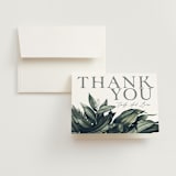 "Vintage Botanicals" - Wedding Thank You Cards in Sage by GeekInk Design - Front