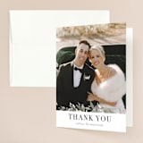 "Watercolor Wreath" - Wedding Thank You Cards in Linen by Katrina Crouch - Front