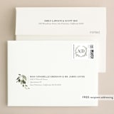 "Watercolor Wreath" - Wedding Thank You Cards in Linen by Katrina Crouch - FREE Recipient Addressing