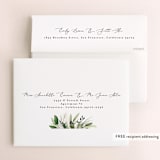 "Greenery Banner" - Wedding Thank You Cards in Navy by Susan Moyal - FREE Recipient Addressing