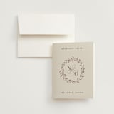 "Delicate monogram" - Wedding Thank You Cards in Ecru by Hooray Creative - Front
