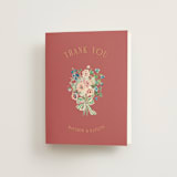 "Ruban en Fleur" - Wedding Thank You Cards in Rose by Itsy Belle Studio - Front