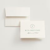 "Passport" - Wedding Thank You Cards in Seafoam by Sarah Curry - Front