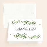 "Simple Sprigs" - Wedding Thank You Cards in Fern by Erin Deegan - Front