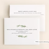 "Simple Sprigs" - Wedding Thank You Cards in Fern by Erin Deegan - FREE Recipient Addressing