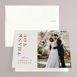 "Date Stamp" - Wedding Thank You Cards in Wool by Jill Means - Front