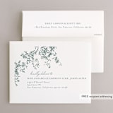 "Cascading Vine" - Wedding Thank You Cards in Mist by Design Lotus - FREE Recipient Addressing