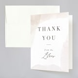 "Sloped" - Wedding Thank You Cards in Ecru by Everett Paper Goods - Front