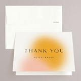 "Blend" - Wedding Thank You Cards in Honeysuckle by Sarah Lenger - Front