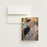 "Delicate" - Wedding Thank You Cards in Obsidian by Jennifer Postorino - Front