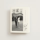 "Written with love" - Wedding Thank You Cards in Noir Slate by Ana de Sousa - Front