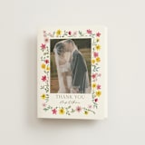 "Wildflower wreath" - Wedding Thank You Cards in Peony by Yaling Hou Suzuki - Front