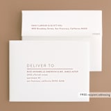 "Lines" - Wedding Thank You Cards in Melon by JeAnna Casper - FREE Recipient Addressing