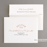 "Center Crest" - Wedding Thank You Cards in Sweet Potato by Alethea and Ruth - FREE Recipient Addressing