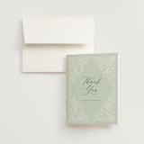 "Fairy Forest" - Wedding Thank You Cards in Sage by Kristen Knechtel - Front
