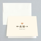 "Love Struck" - Wedding Thank You Cards in Pale Salmon by The Social Type - Front