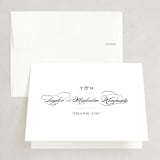 "Charming Go Lightly" - Wedding Thank You Cards in Crisp Black by danielleb - Front