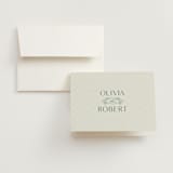 "Chantilly" - Wedding Thank You Cards in Emerald by Kimberly Morgan - Front