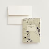 "Linen and Cloth" - Wedding Thank You Cards in Almond by Peony Rose Design - Front