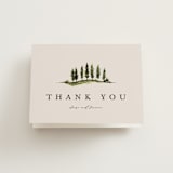 "Tuscan Hill" - Wedding Thank You Cards in Creme by Kate Ahn - Front