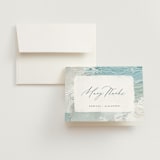 "Tidal Wave" - Wedding Thank You Cards in Aqua by Hooray Creative - Front