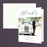 "Elegant Monogram" - Wedding Thank You Cards in Tuxedo by Simona Camp - Front