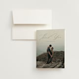 "Over the mountains" - Wedding Thank You Cards in Fern by Helen Halik - Front