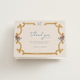 "Swan Crest" - Wedding Thank You Cards in Royal by Cass Loh - Front