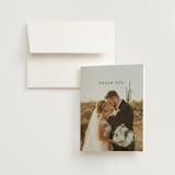 "Convergence" - Wedding Thank You Cards in Cream by Annie Lowe - Front