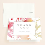 "Stately Florals" - Wedding Thank You Cards in Poppy by Lori Wemple - Front