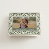 "Floral Diamond" - Wedding Thank You Cards in Eucalyptus by Katharine Watson - Front