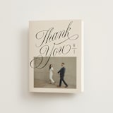 "Mirin" - Wedding Thank You Cards in Linen by Kate Ahn - Front