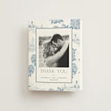 "Coastal Toile" - Wedding Thank You Cards in Sea by Jenna Holcomb - Front