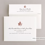 "Leaf Print" - Wedding Thank You Cards in Rust by Katharine Watson - FREE Recipient Addressing