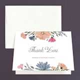 "Romantic Watercolor Flora" - Wedding Thank You Cards in Dhalia by Petra Kern - Front