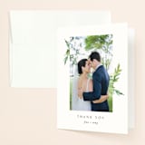 "Simple Pine Branches" - Wedding Thank You Cards in Vanilla by Mere Paper - Front