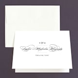 "Charming Go Lightly" - Wedding Thank You Cards in Crisp Black by danielleb - Front